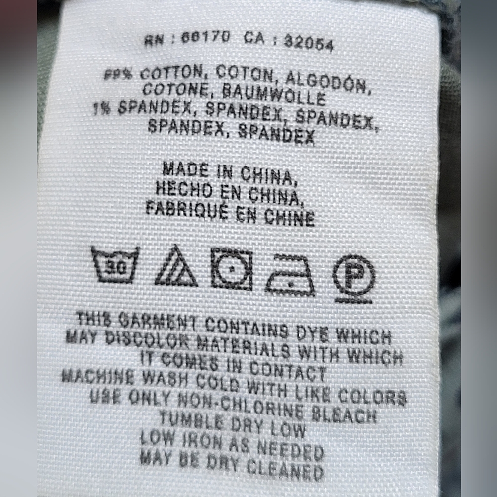 Pilcro and the Letterpress Light Green Hyphen Low-Rise Boyfriend Chinos-Size 28P - Picture 8 of 8